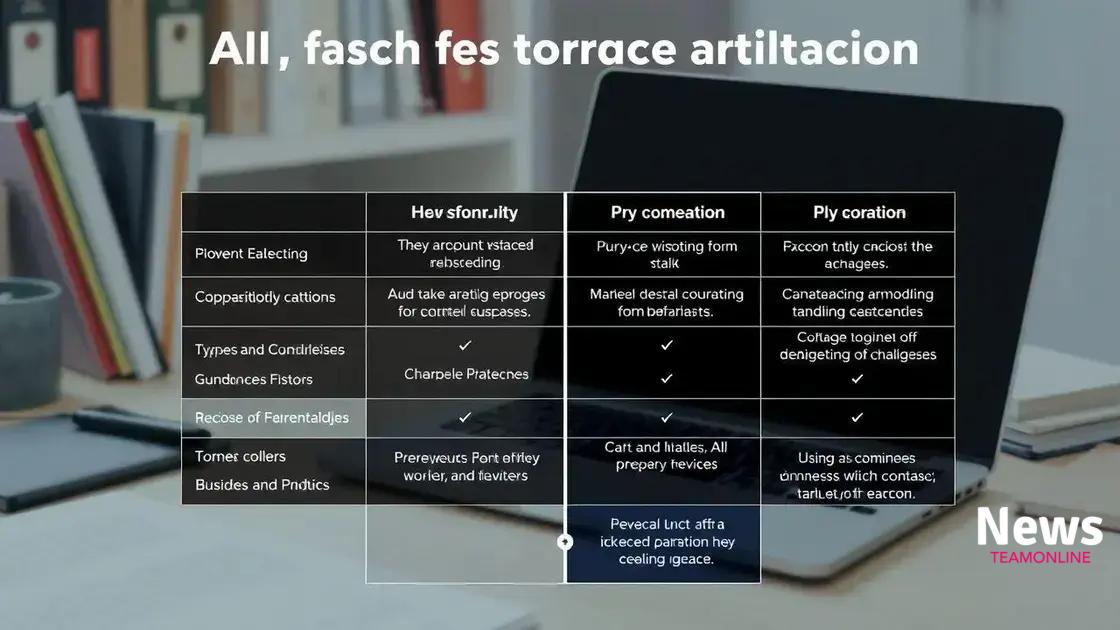 Comparing various AI tools