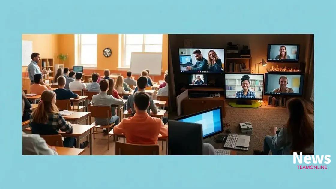 Comparing traditional and online learning