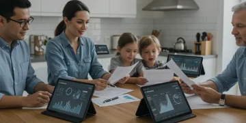 Family reviewing 2025 tax code changes for household savings