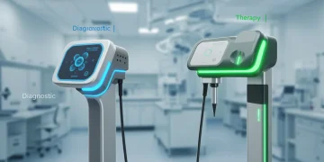 Futuristic medical devices symbolizing FDA approval and healthcare innovation