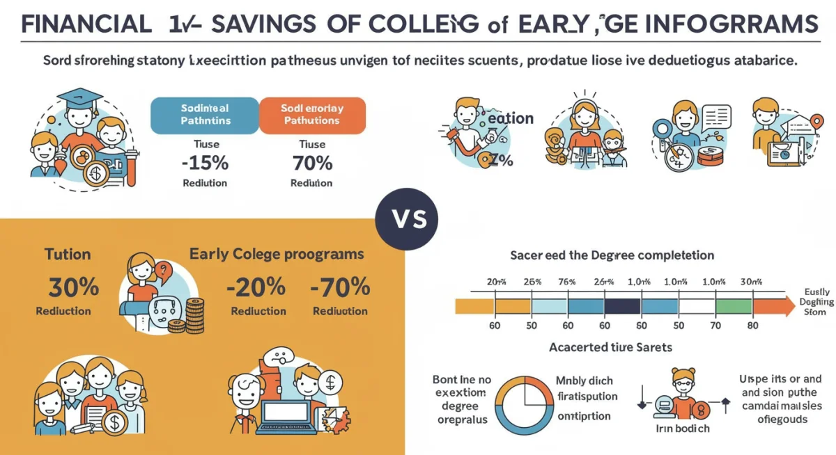Infographic detailing financial benefits of early college programs