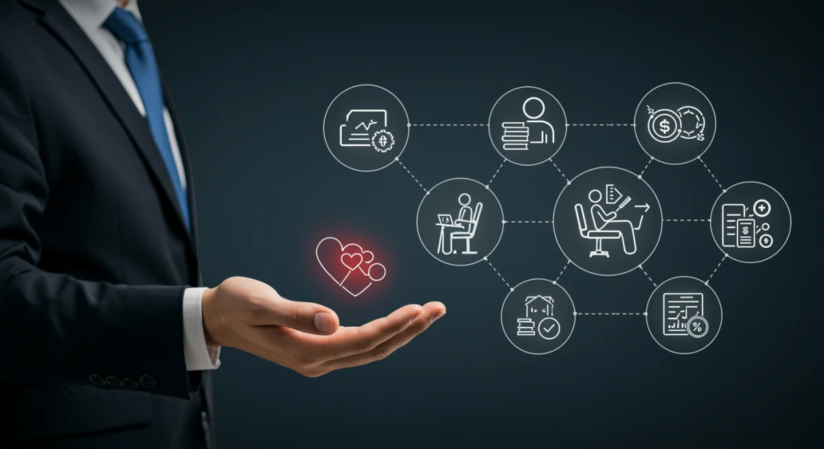 Employee receiving comprehensive well-being support and mental health resources